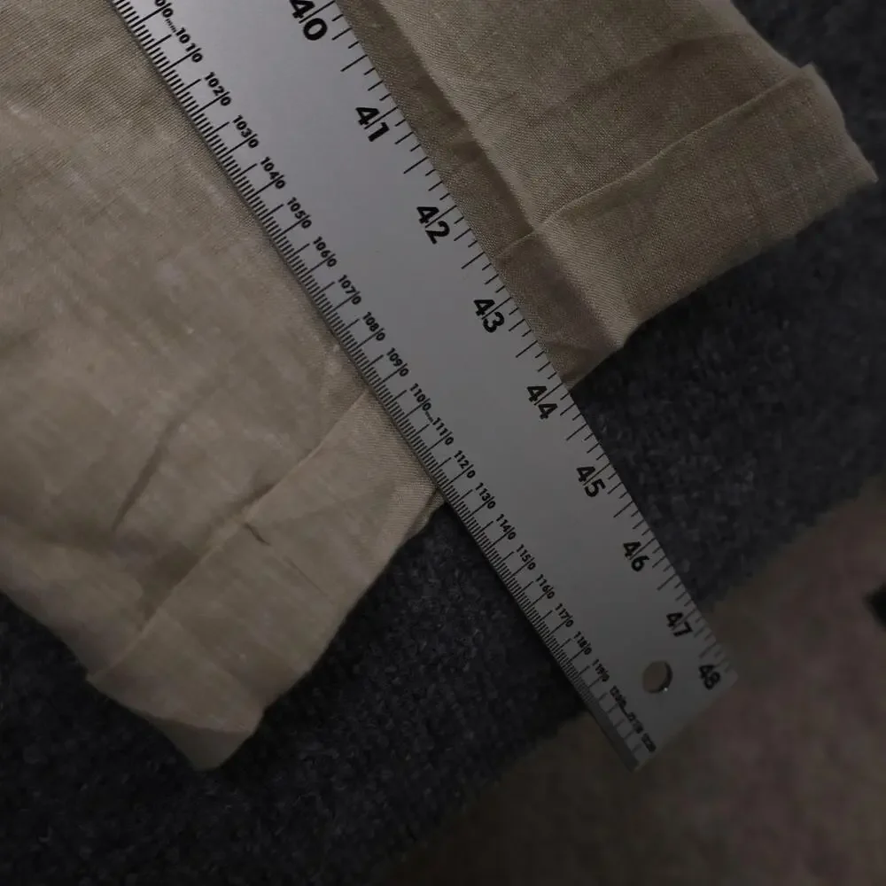 Franco Lotti Dress Pants Mens 36 Beige Linen Lined Flat Front Summer Trousers